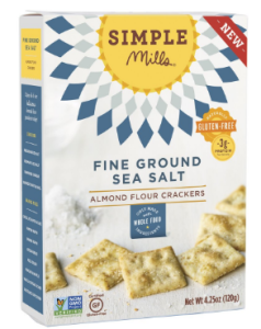 Box of Simple Mills Fine Ground Sea Salt Crackers